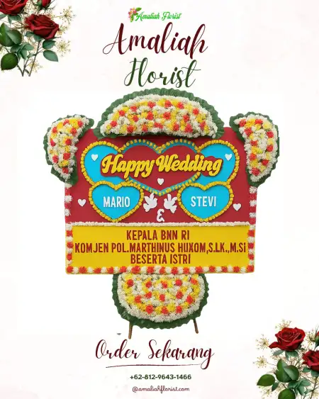 Papan Bunga Pernikahan Sario Utara